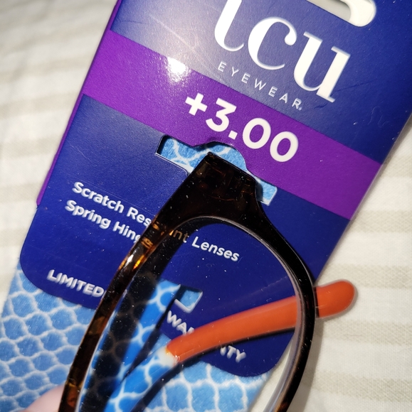 ICU Eyewear Reading Glasses +3.00 Bailey Frame w/ Spring Hinges New - Picture 2 of 7